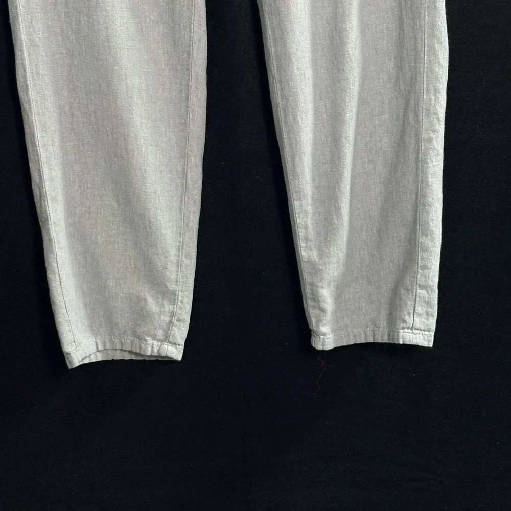 PORTER & ASH Men Linen Blend Pants Sz 34 Gray Coastal Beach Preppy Resort 8a-4